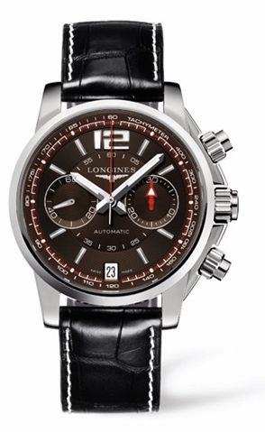 Longines L3.666.4.66.2 : Admiral Chronograph Brown Strap