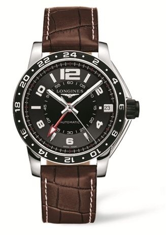 Longines L3.668.4.56.3 : Admiral GMT Black Brown