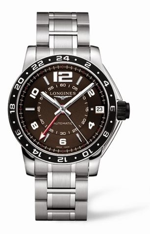 Longines L3.668.4.66.6 : Admiral GMT Brown Bracelet