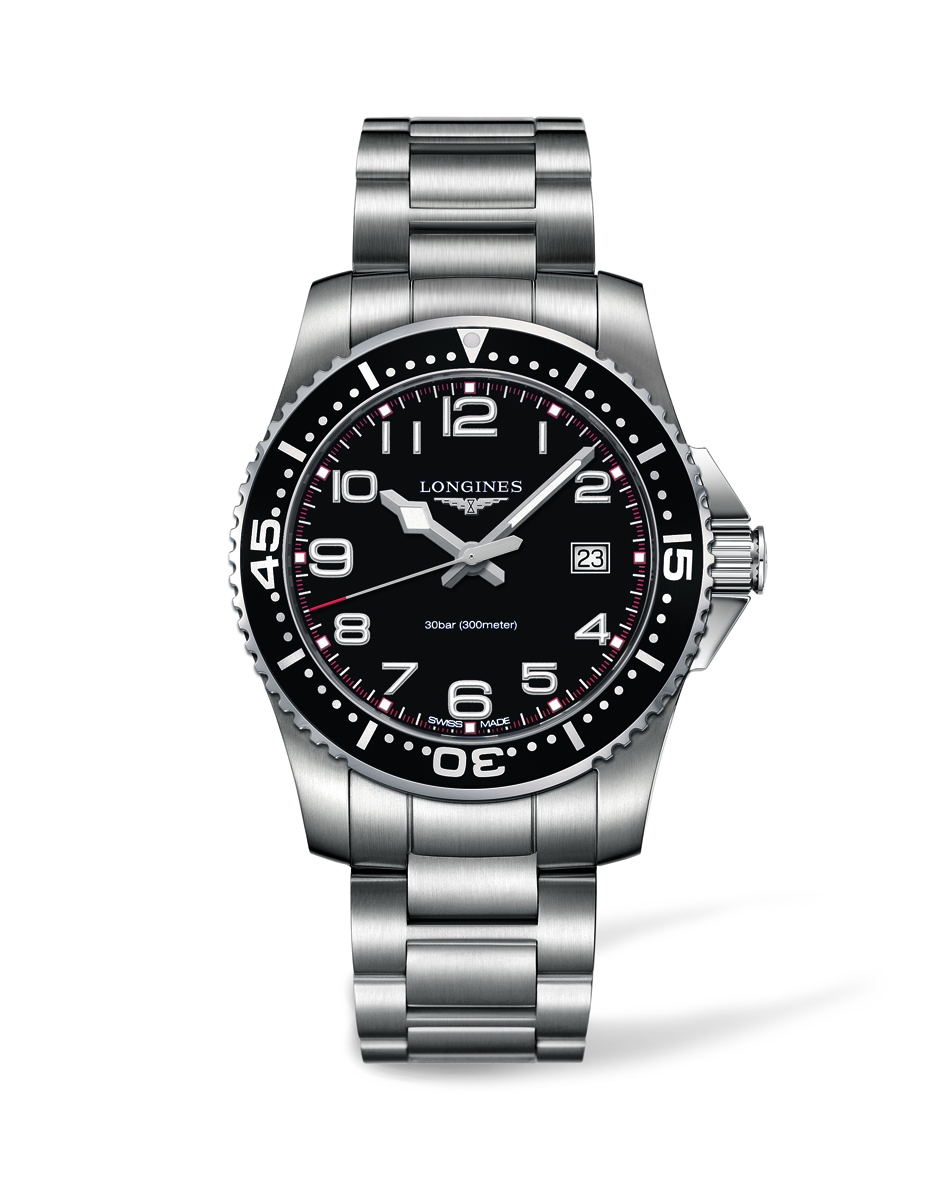Longines L3.689.4.53.6 : Hydroconquest Quartz 41 Black