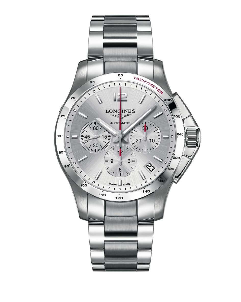 Longines L3.697.4.76.6 : Conquest Chronograph Automatic 44.5mm Silver