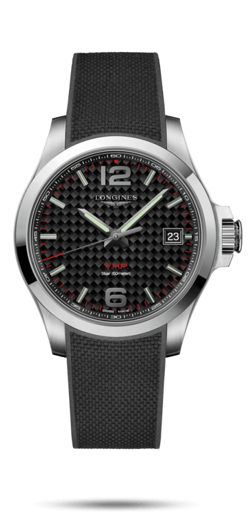 Longines L3.716.4.66.9 : Conquest V.H.P. 41 Stainless Steel / Carbon / Rubber