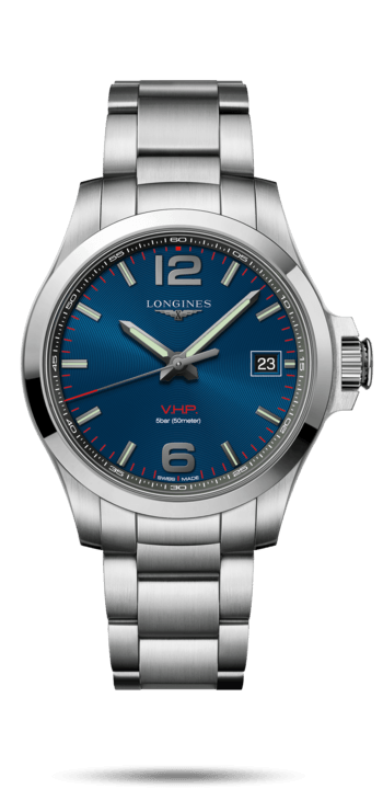 Longines L3.716.4.96.6 : Conquest V.H.P. 41 Stainless Steel / Blue / Bracelet
