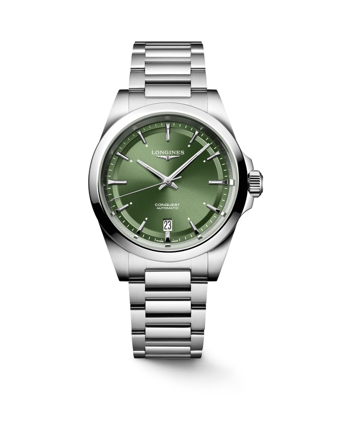 Longines L3.720.4.02.6 : Conquest 38 Stainless Steel / Green / Bracelet