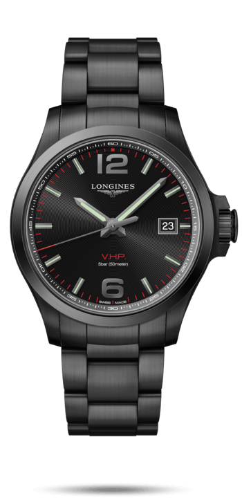 Longines L3.726.2.56.6 : Conquest V.H.P. 43 PVD / Black / Bracelet