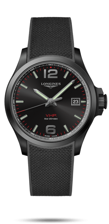 Longines L3.726.2.56.9 : Conquest V.H.P. 43 PVD / Black / Rubber