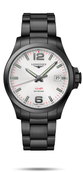 Longines L3.726.2.76.6 : Conquest V.H.P. 43 PVD / Silver / Bracelet