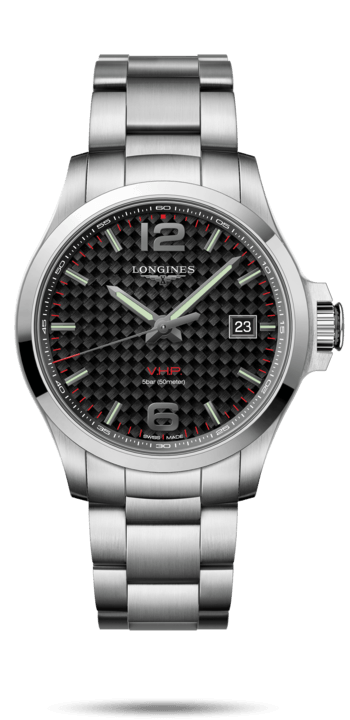 Longines L3.726.4.66.6 : Conquest V.H.P. 43 Stainless Steel / Carbon / Bracelet
