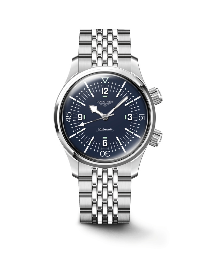Longines L3.764.4.90.6 : Heritage Legend Diver 39 Stainless Steel / Blue / Bracelet