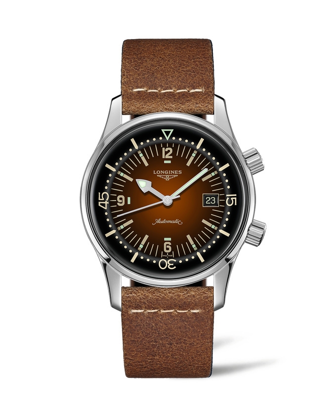 Longines L3.774.4.60.2 : Legend Diver Date Stainless Steel / Tropical