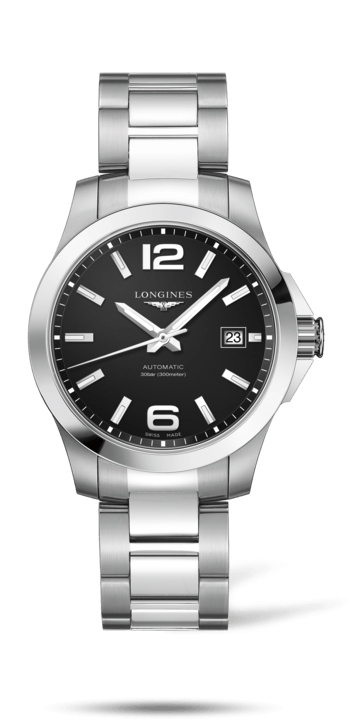 Longines L3.776.4.58.6 : Conquest 39 Automatic Stainless Steel / Black / Bracelet