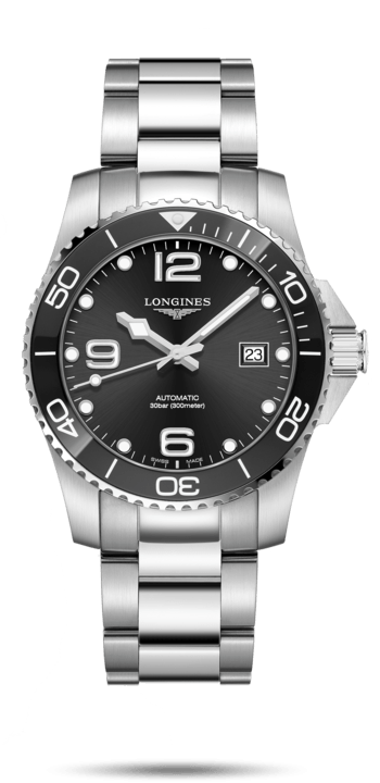 Longines L3.781.4.56.6 : HydroConquest 41 Automatic Stainless Steel / Ceramic / Black / Bracelet