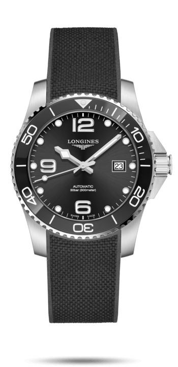 Longines L3.781.4.56.9 : HydroConquest 41 Automatic Stainless Steel / Ceramic / Black / Rubber