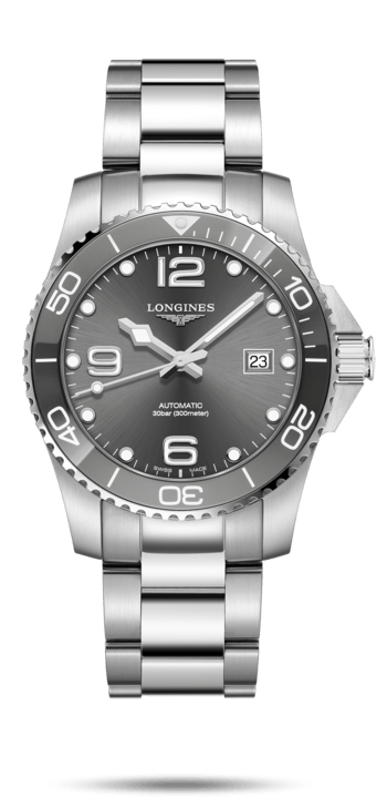 Longines L3.781.4.76.6 : HydroConquest 41 Automatic Stainless Steel / Ceramic / Grey / Bracelet