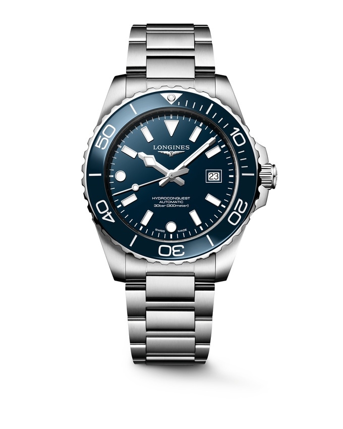 Longines L3.788.4.96.6 : Hydroconquest Automatic 42 Stainless Steel / Blue / Bracelet