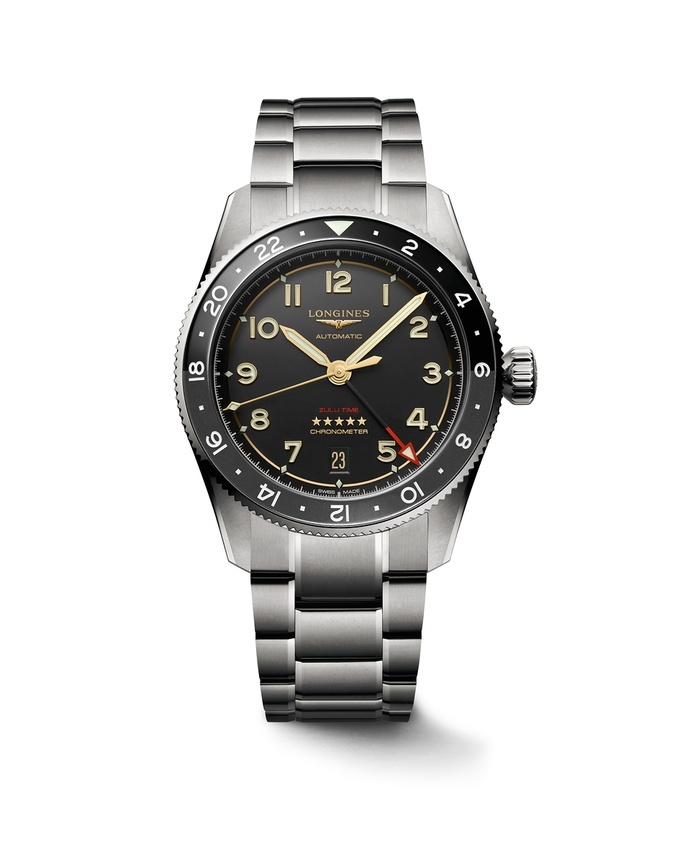 Longines L3.802.1.53.6 : Spirit Zulu Time 39 Titanium / Black