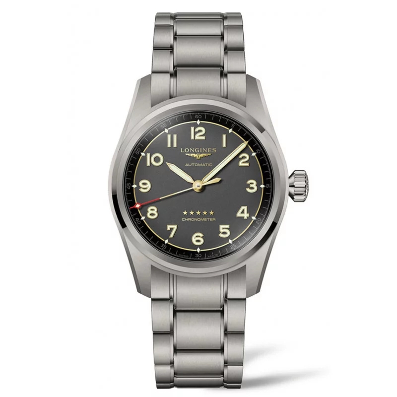 Longines L3.810.1.53.6 : Spirit Automatic 40 Titanium / Bracelet