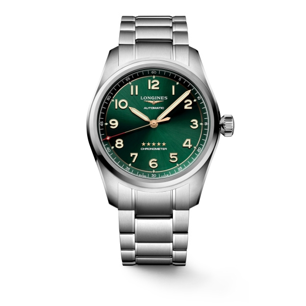 Longines L3.811.4.09.6 : Spirit Automatic 42 Stainless Steel / Green / Bracelet