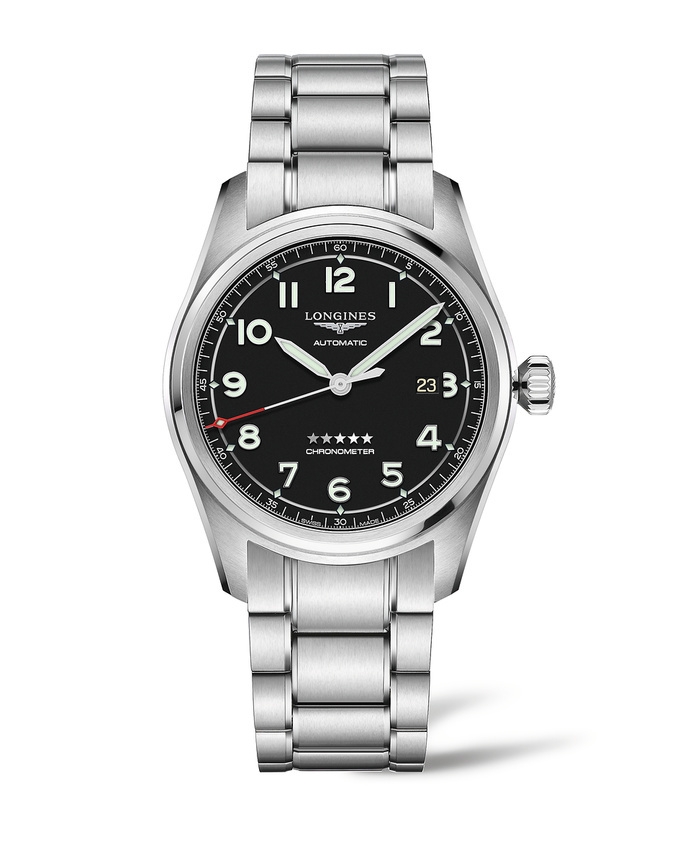 Longines L3.811.4.53.6 : Spirit Automatic 42 Black / Bracelet