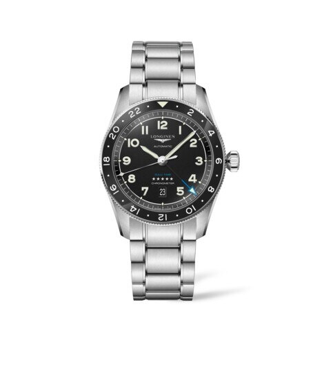 Longines L3.812.4.53.6 : Spirit Zulu Time 42 Black / Bracelet