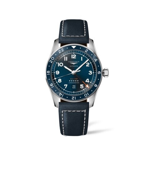 Longines L3.812.4.93.2 : Spirit Zulu Time 42 Blue / Strap