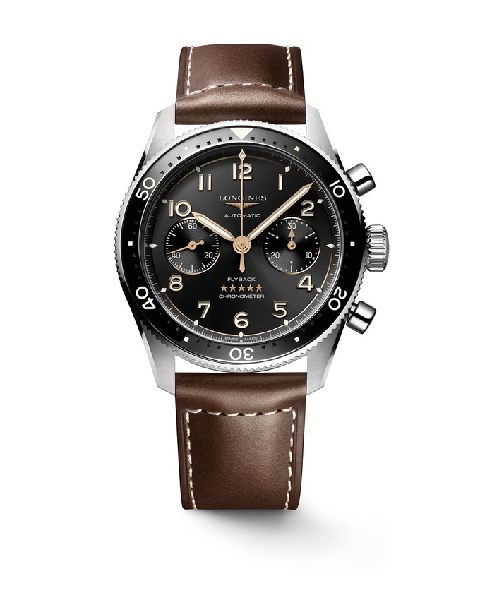 Longines L3.821.4.53.2 : Spirit Flyback 42 Stainless Steel / Black / Strap