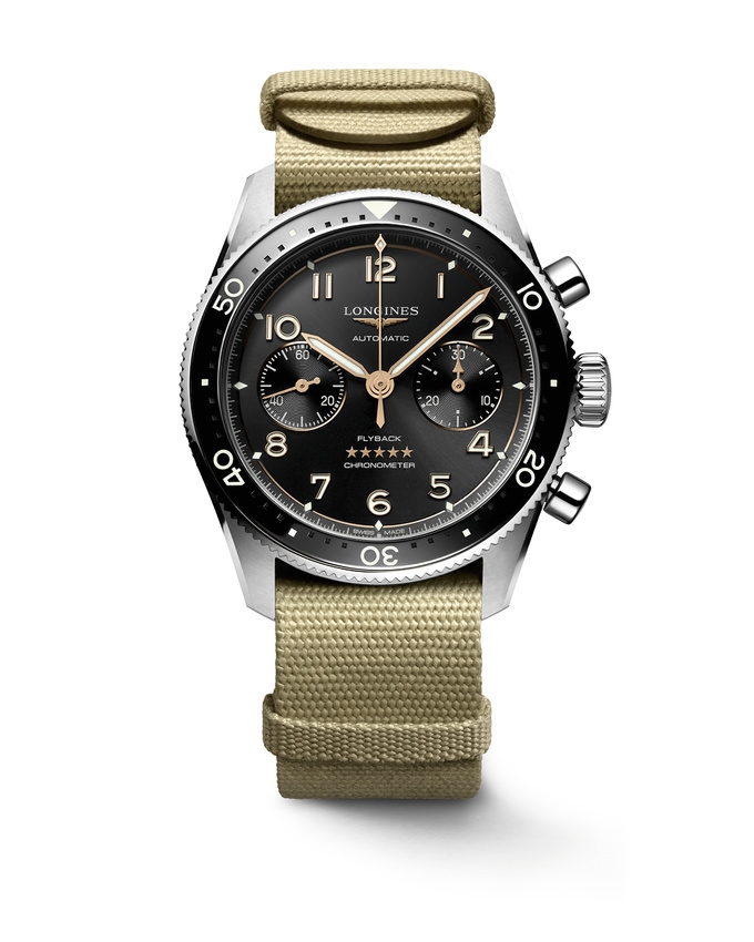 Longines L3.821.4.53.9 : Spirit Flyback 42 Stainless Steel / Black / NATO