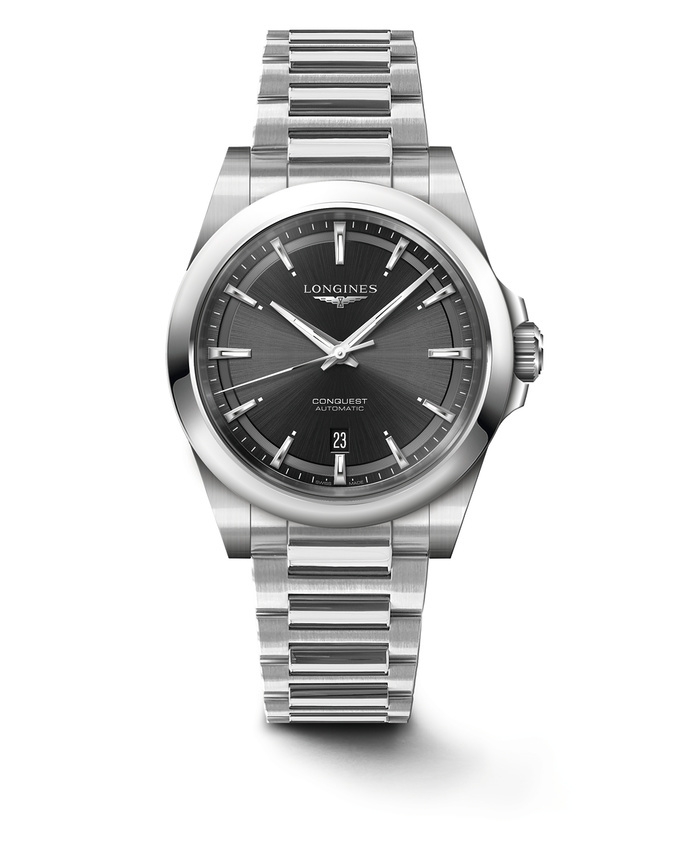 Longines L3.830.4.52.6 : Conquest 41 Stainless Steel / Black  / Bracelet