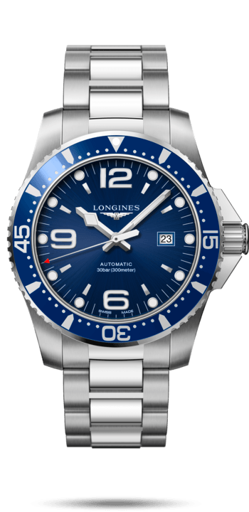 Longines L3.841.4.96.6 : HydroConquest 44 Automatic Stainless Steel / Blue / Bracelet