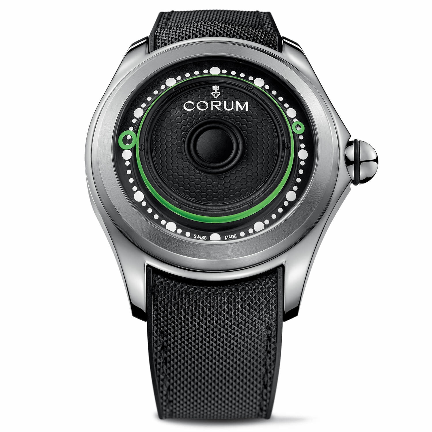 Corum L390/03639 : Big Bubble Magical 52 Titanium / Speaker / Rubber