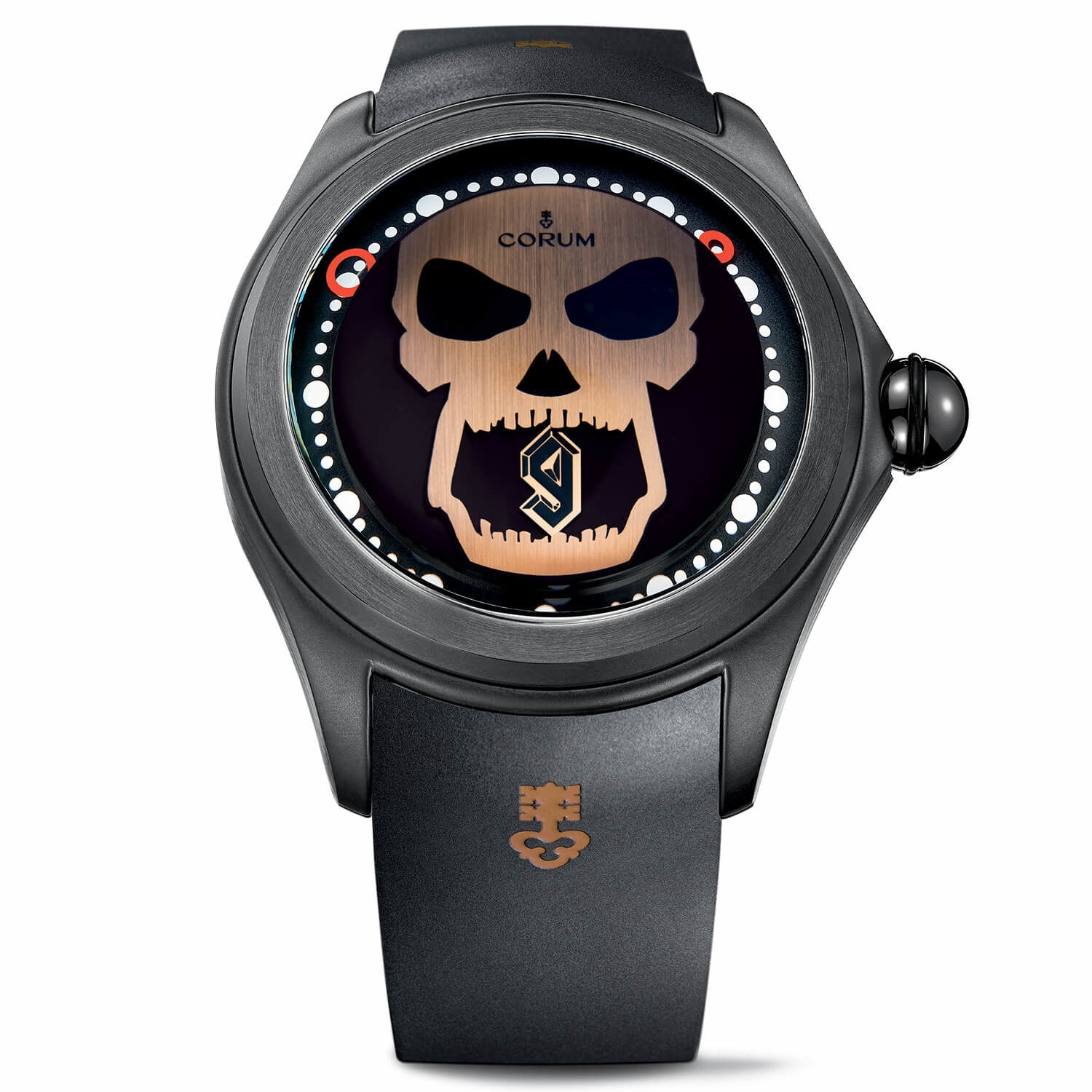 Corum L390/03694 : Big Bubble Magical 52 PVD Titanium / Djibril Cissé / Rubber