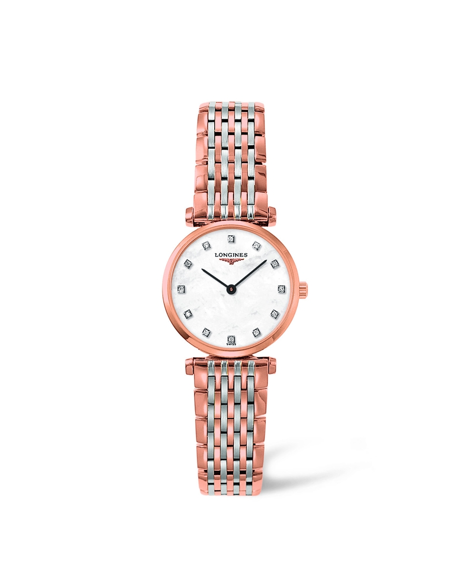 Longines L4.209.1.97.7 : La Grande Classique Quartz 24 Two Tone Rose / MOP