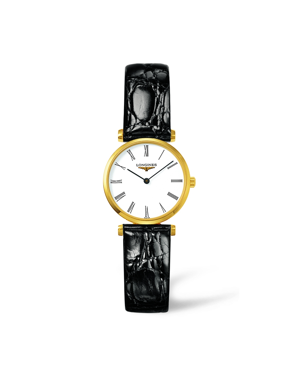 Longines L4.209.2.11.2 : La Grande Classique Quartz 24 Yellow Leather Roman