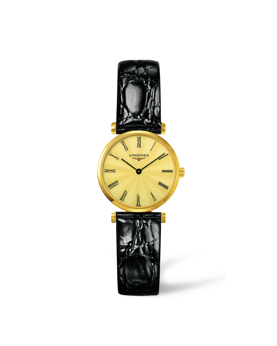 Longines L4.209.2.41.2 : La Grande Classique Quartz 24 Yellow Roman Leather