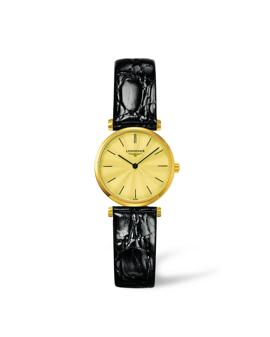 Longines L4.209.2.42.2 : La Grande Classique Quartz 24 Yellow Leather Stick