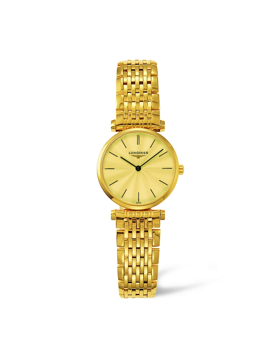 Longines L4.209.2.42.8 : La Grande Classique Quartz 24 Yellow Guilloche