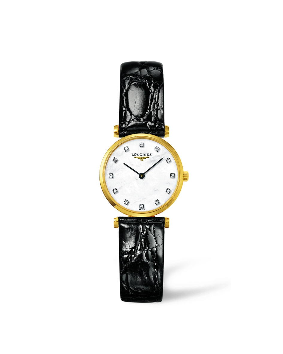 Longines L4.209.2.87.2 : La Grande Classique Quartz 24 Yellow MOP Leather