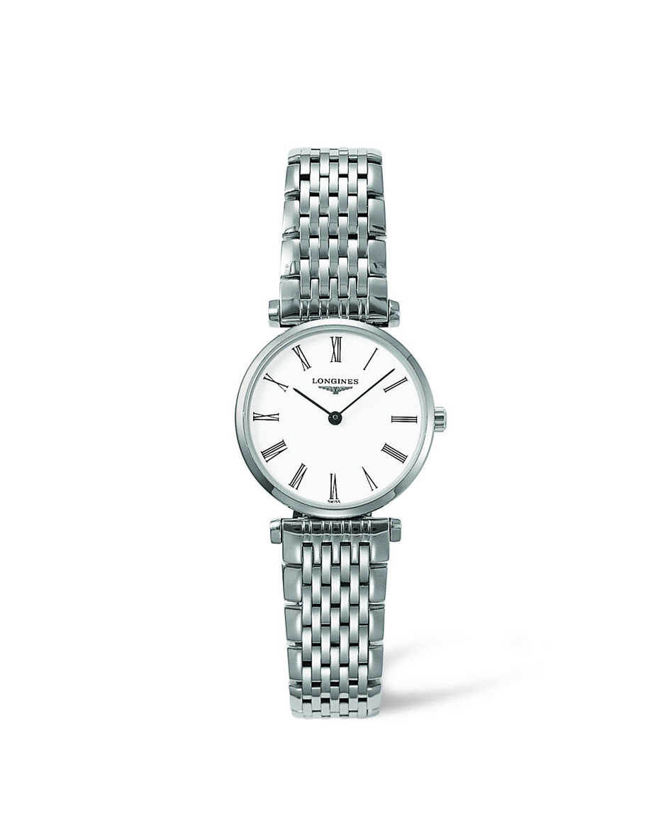 Longines L4.209.4.11.6 : La Grande Classique Quartz 24 Stainless Steel / White - Roman / Bracelet