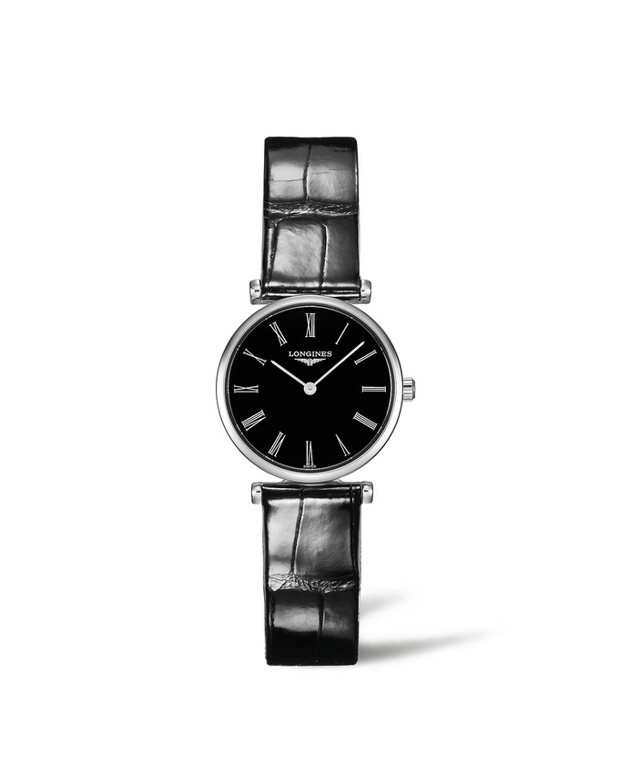 Longines L4.209.4.51.2 : La Grande Classique Quartz 24 Stainless Steel / Black - Roman