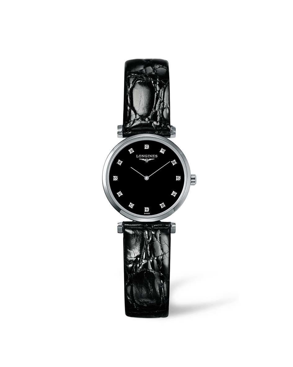 Longines L4.209.4.58.2 : La Grande Classique Quartz 24 Black Leather