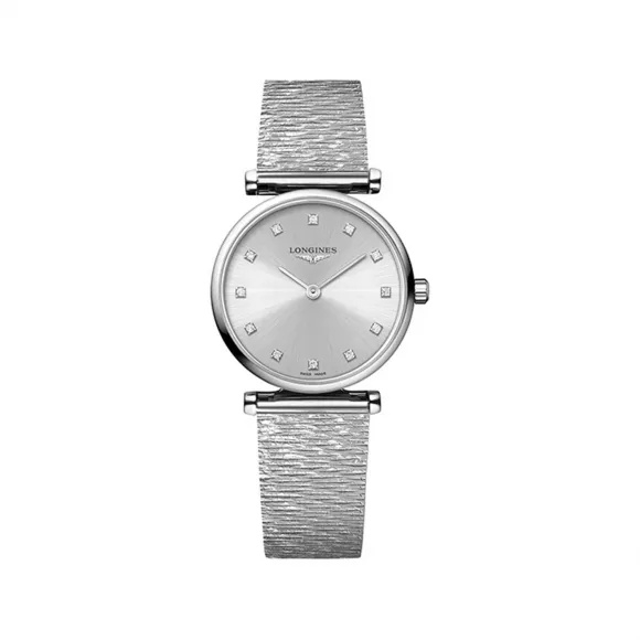 Longines L4.209.4.74.6 : La Grande Classique Quartz 24 Stainless Steel / Grey - Diamond / Bracelet
