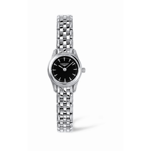 Longines L4.215.4.52.6 : Flagship 20 Quartz Stainless Steel Black