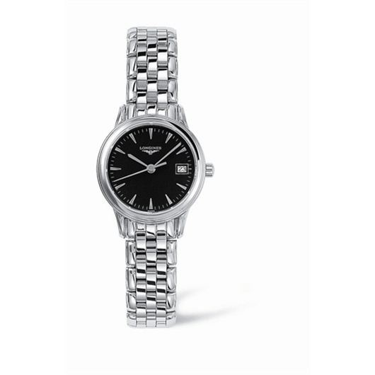 Longines L4.216.4.52.6 : Flagship 25 Quartz Stainless Steel Black