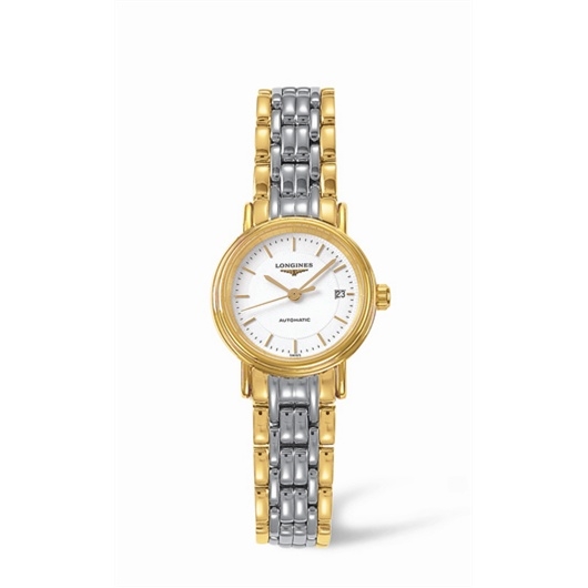 Longines L4.221.2.18.7 : Presence 25.5 Automatic Yellow Stick Bracelet Two Tone