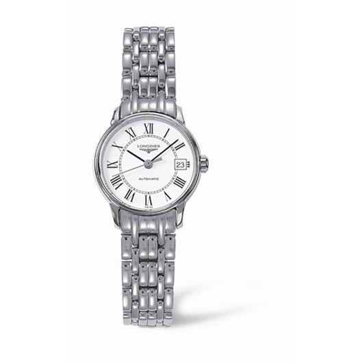 Longines L4.221.4.11.6 : Presence 25.5 Automatic Stainless Steel Roman Bracelet