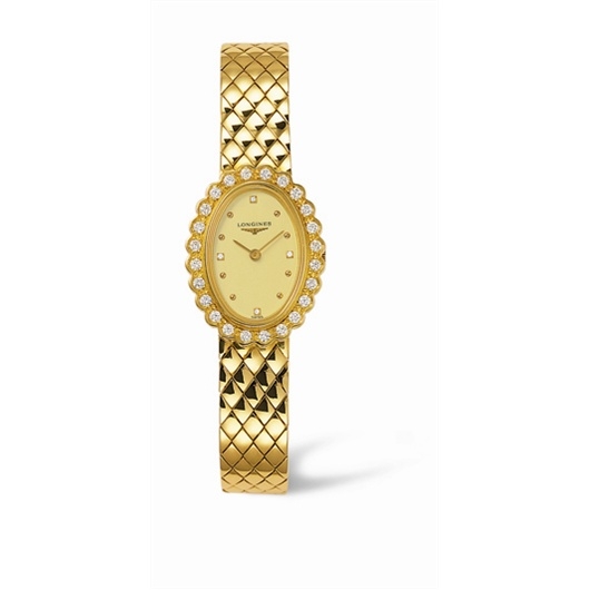 Longines L4.224.7.37.6 : Prestige Gold Oval 21.3