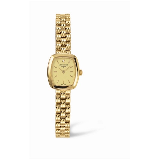 Longines L4.230.6.32.6 : Prestige Gold Cushion 18