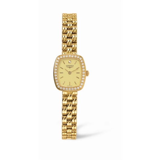 Longines L4.230.7.32.6 : Prestige Gold Cushion 18