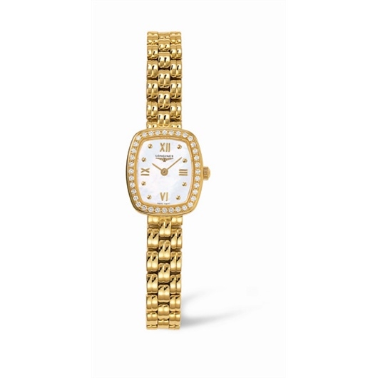 Longines L4.230.7.85.6 : Prestige Gold Cushion 18