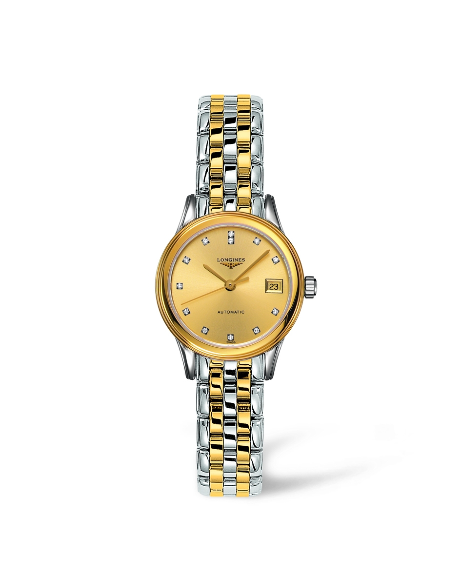 Longines L4.274.3.37.7 : Flagship 26 Automatic Two Tone Champagne Diamond